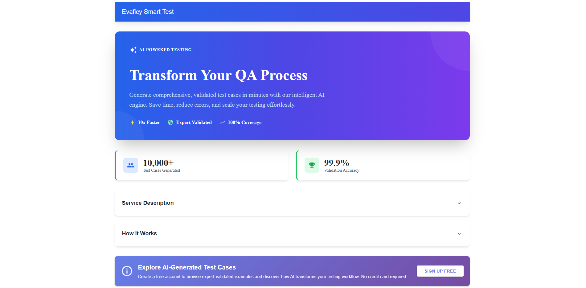 Evaficy Smart Test: Intelligent Test Case Generation Made Simple